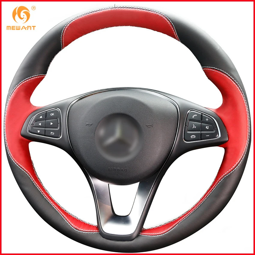 MEWANT черно красная кожаная фотовспышка для Mercedes Benz C180 C200 C260 C300 B200 аксессуары