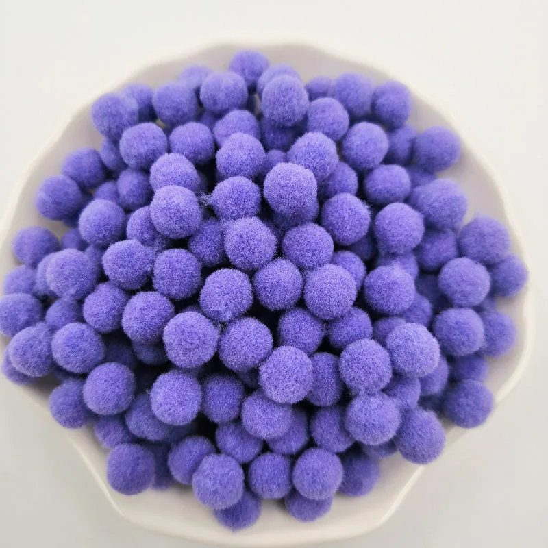 Light Purple 100 шт./пакет 10/15/20/25 мм Мини пышная Нижняя Pom Poms помпонами ручной работы для детей игрушки свадебный Декор DIY товары для шитья и рукоделия - Цвет: Light Purple
