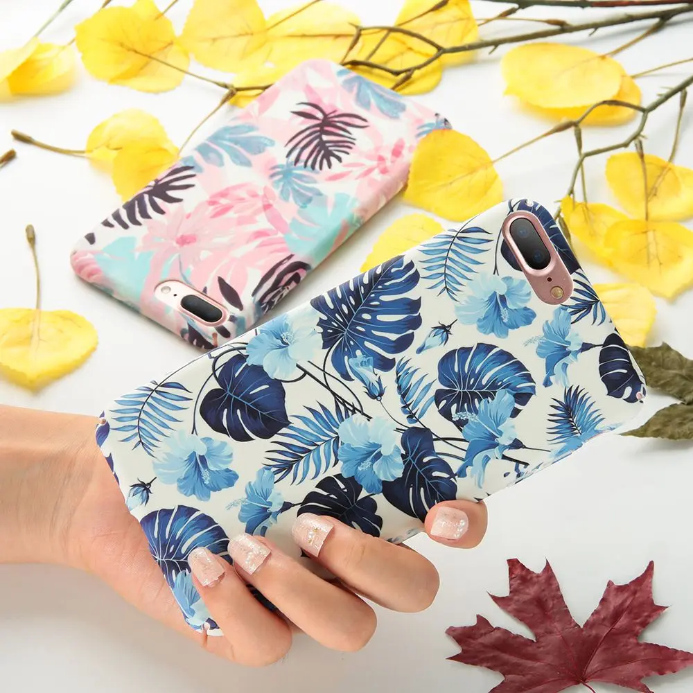 Чехол для телефона KISSCASE Tropical Flower iPhone 6 6s Plus 7 8 X Xs Max Xr жесткий матовый чехол Capinhas |