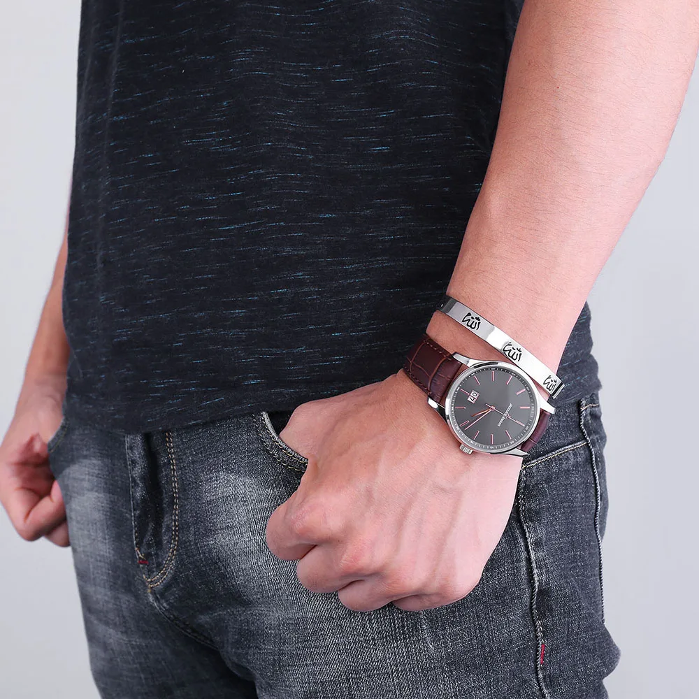 U7 Аллах Стальный Браслет На Руку Унисекс Ювелирные Изделия Мусульманской