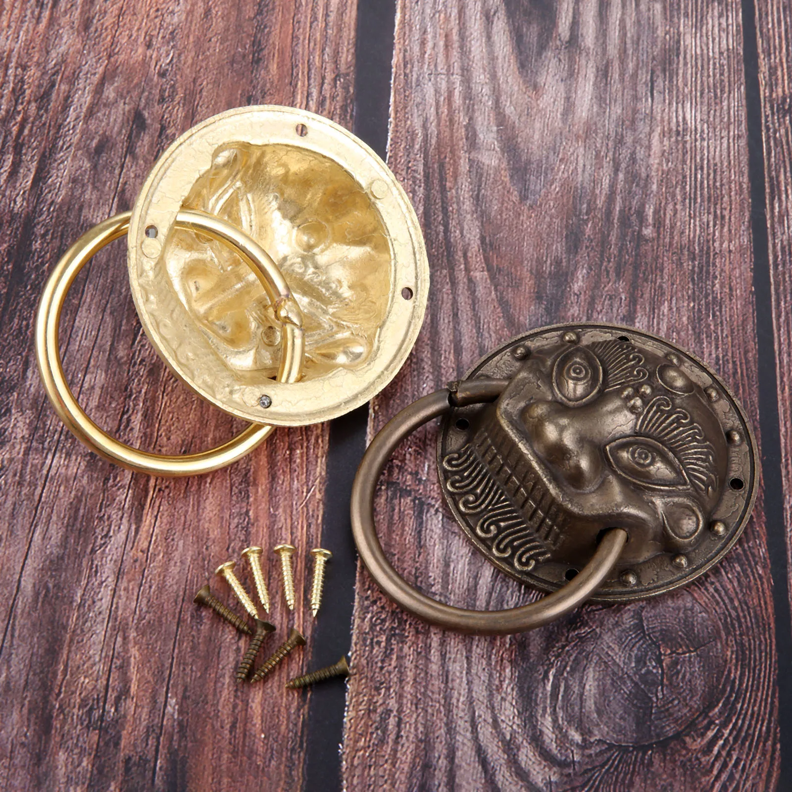 1 шт. ручка-молоток винтажная латунная ручка китайская голова льва Мебельная для