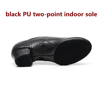 blackPU 2-point in WUUQAO, обувь для взрослых, детская обувь для латинских танцев, мужская и женская обувь для джаза, обувь для занятий танцами, ткань Оксфорд и воловья кожа - Цвет: blackPU 2-point in