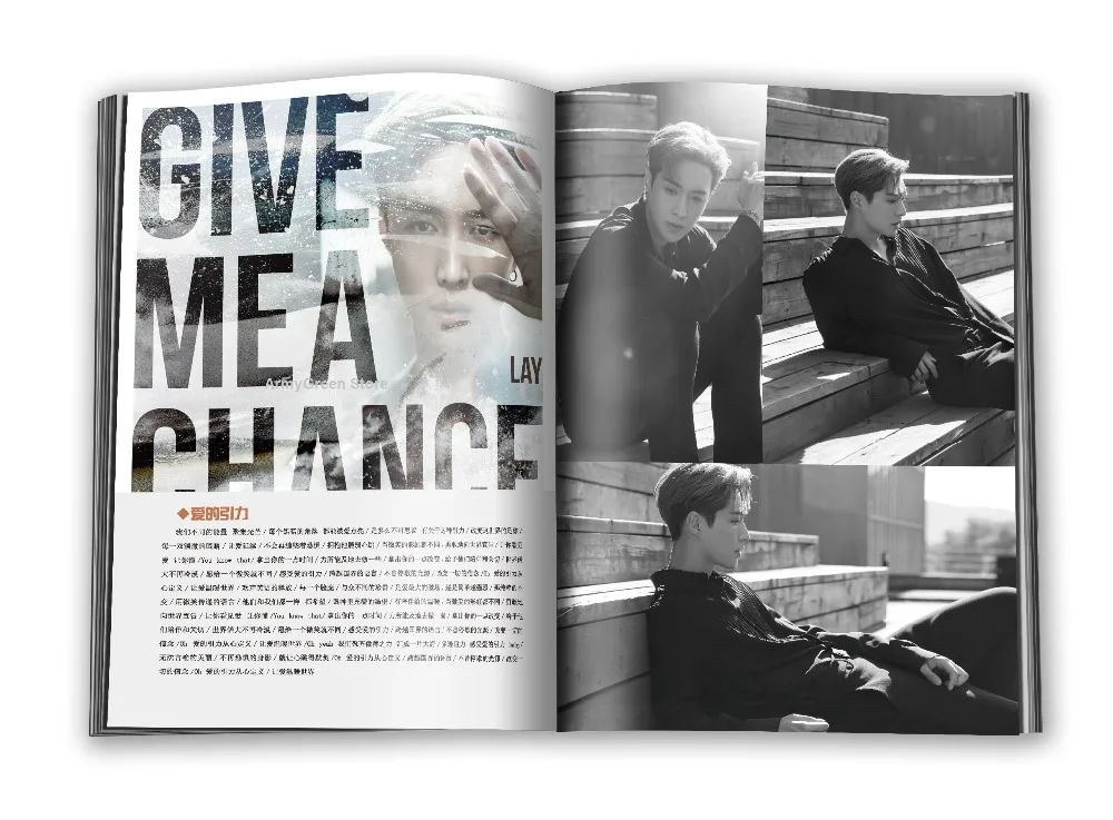 Китайские мужские художники лежали Zhang Yixing EXO фотоальбом книга Постер открытка