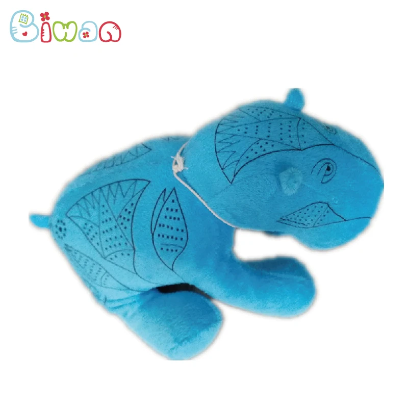 Biwan Мягкие плюшевые игрушки гиппопопотама 20 см мягкие милые набивные животные с