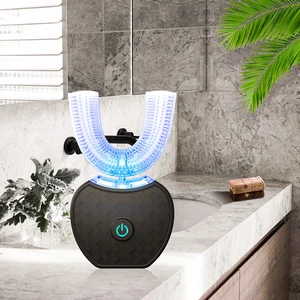 Электрическая зубная щетка U-образной формы, 360 градусов, 4 режима, таймер