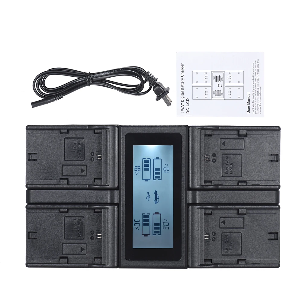 Зарядное устройство Andoer для цифровой камеры Canon 6D 7DII 80D 70D 5D Series|battery charger|charger forcamera