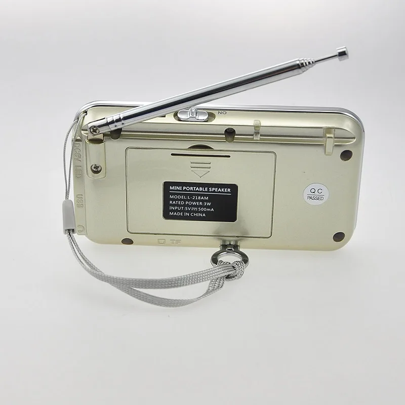 Мини L 218 цифровой ЖК дисплей MP3 радио Динамик плеер Поддержка карты памяти USB с