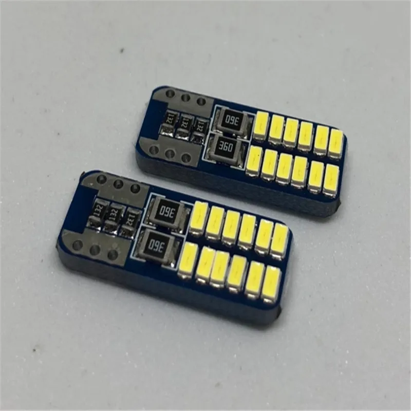 

4XHigh Quality T10 W5W 168 192 Led Tail Light 3014 24smd 12V for Car Led Auto Lamp CANBUS NO Error Car Marker Parking Bulb White