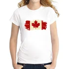 Футболка женская летняя с изображением канадского национального флага ностальгии