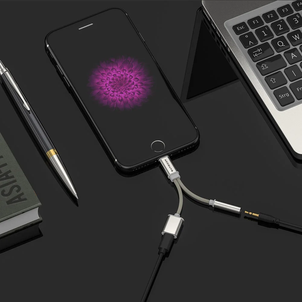 Для iOS 10 11 сплиттер до 3 5 мм аудио музыкальные наушники гарнитура и зарядное