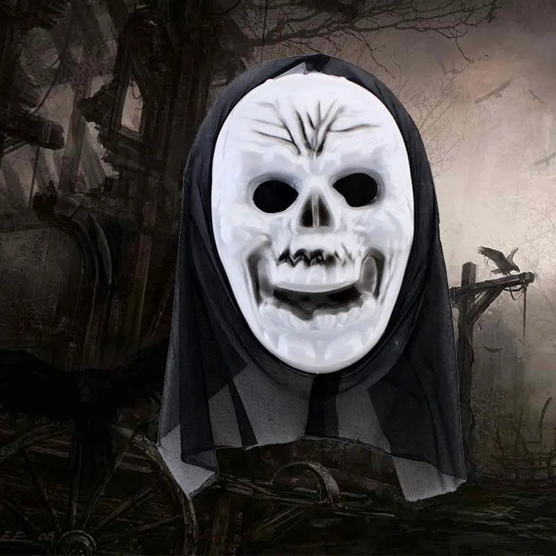 Halloween Scary Mask Skull Ghost Scream Full Face PVC Masquerade Party Dress Adult Costume Festival Cosplay |
