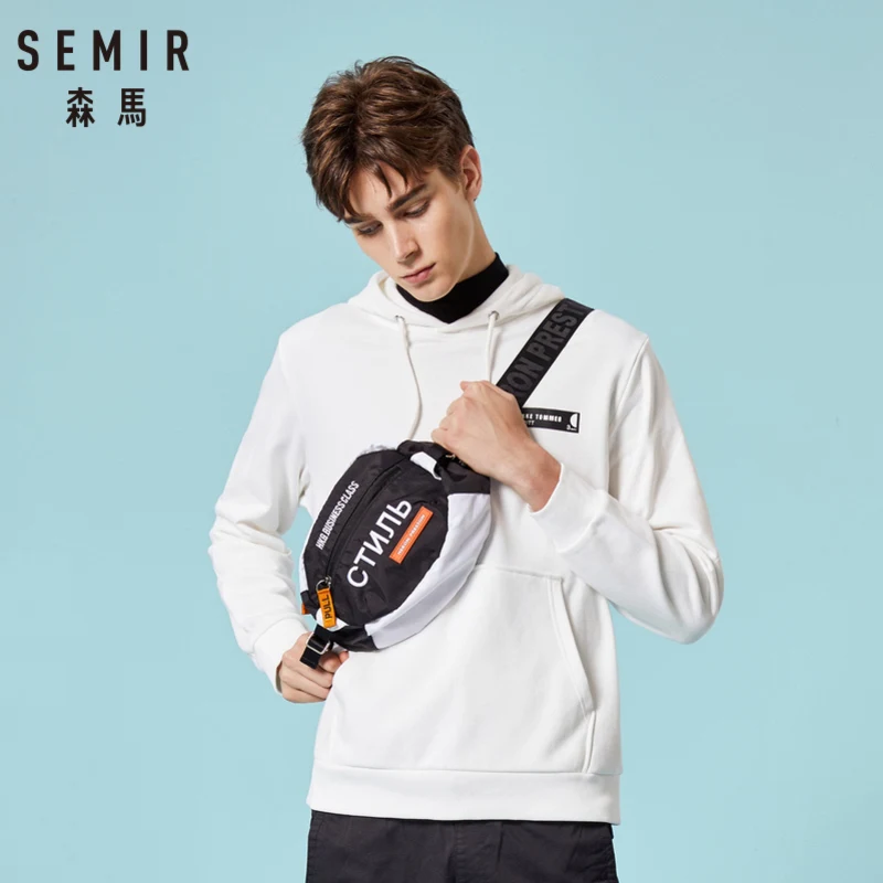 Мужская толстовка с капюшоном SEMIR трикотажный пуловер и карманом-кенгуру