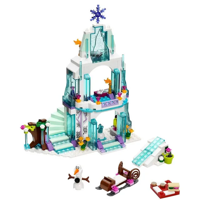 Elsa Anna Ice Dream Romantic Castle Model Building Blocks Cinderella Princess City Set Girl Children Christmas Gift | Игрушки и хобби