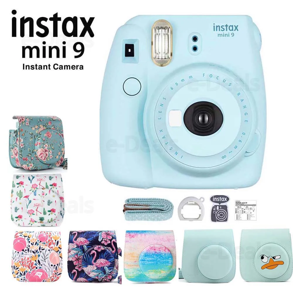 Fujifilm Instax Mini 9 мгновенная пленка для камеры светло голубой + качественный мягкий