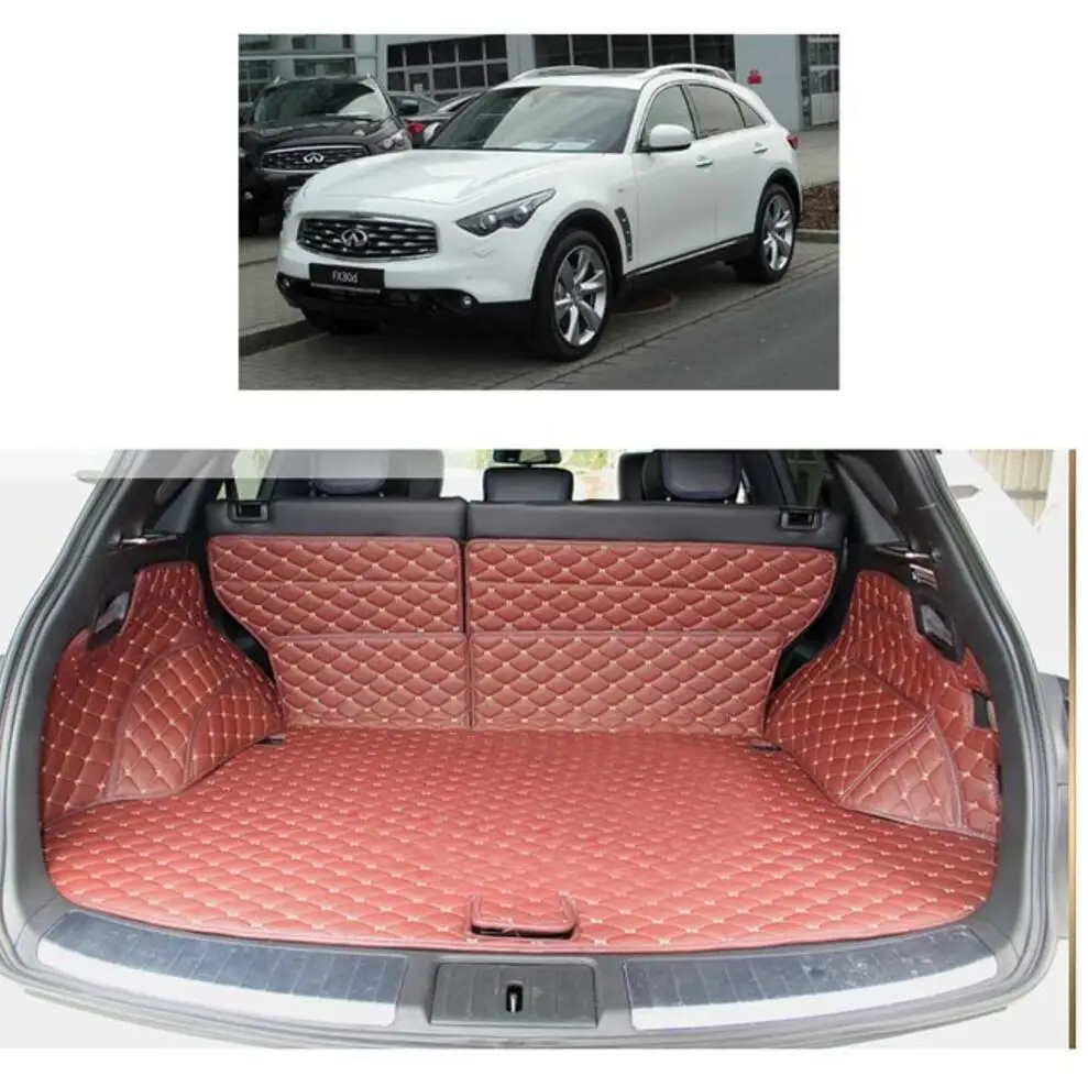 Волоконный Кожаный Автомобильный Коврик для багажника infiniti fx30d fx35 fx37 fx50 2008 2009 2010