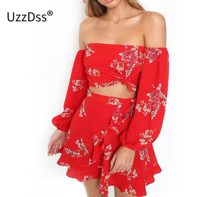 Комплект из двух предметов UZZDSS женское повседневное пляжное шифоновое платье с