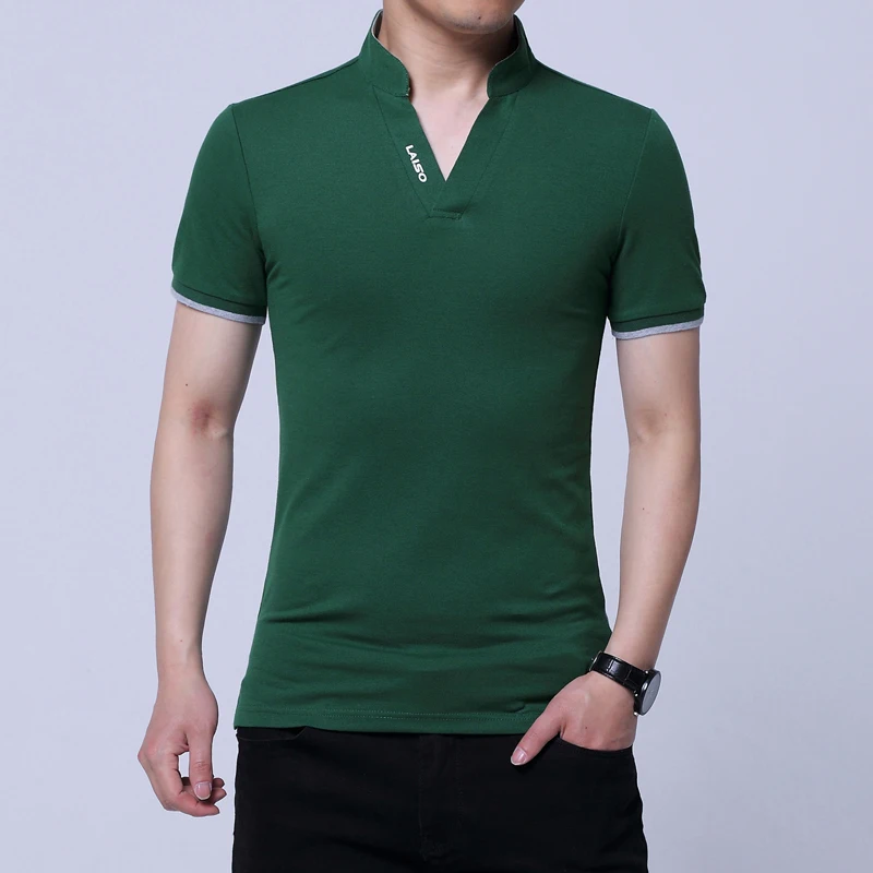 Men's summer T-shirt embroidered letters t-shirt pure color short sleeves tops | Мужская одежда
