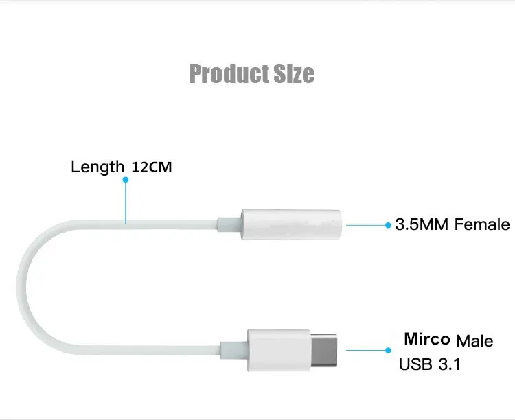 12 см кабель для наушников от Mirco до 3 5 мм адаптер USB папа AUX аудио Женский Разъем