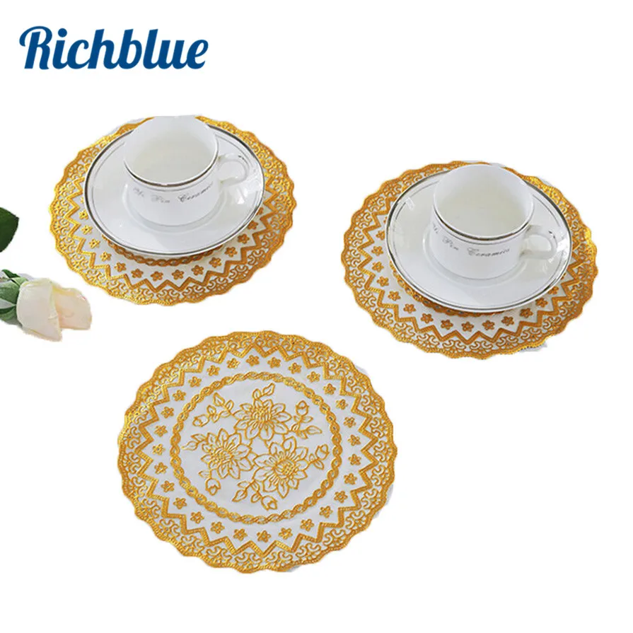 

10pcs/Lot PVC Placemat Dining Tables Mats Bar Mat Waterproof Kitchen Accessories Dining Table Mat Bowl Pad Table Decoration