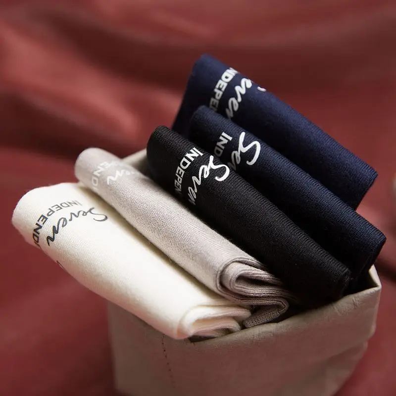 Socks Man 2019 New Spring Men 5 Pairs Cotton Solid Color Short Invisible Letter Breathble High Quality Men's | Мужская одежда