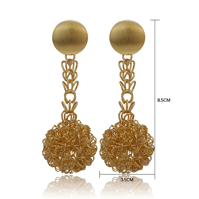 2021 оптовая продажа модные украшения длинные висячие серьги для женщин медные