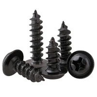black carbon steel pwa m1 2 m1 4 m1 7 m2 m4 cross philips pan round head self tapping screw with washer zinc plated