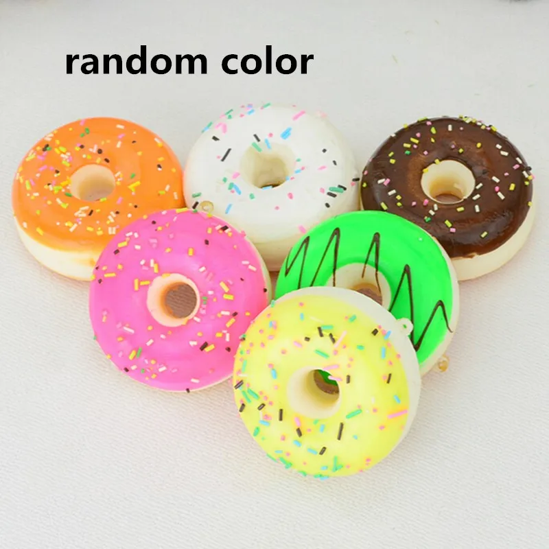 Donut shape 1pcs Kawaii тост мягкий арбуз экспрессии карты панда лицо держатель телефона пончик руки Подушка хлеб аромат медленно поднимающийся кот животное - Цвет: Donut shape 1pcs
