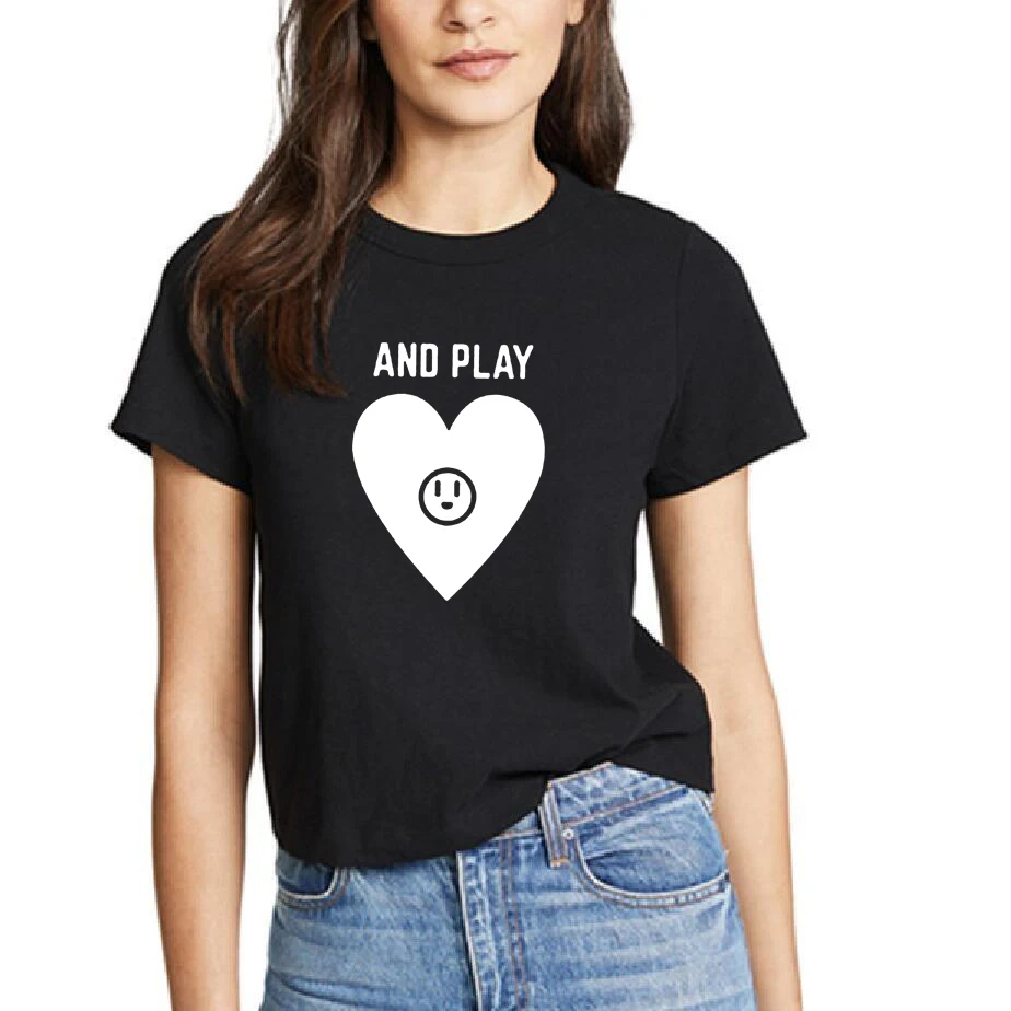 Футболка для пары Love Plug and Play мужа жены забавная одежда женщин и мужчин влюбленных