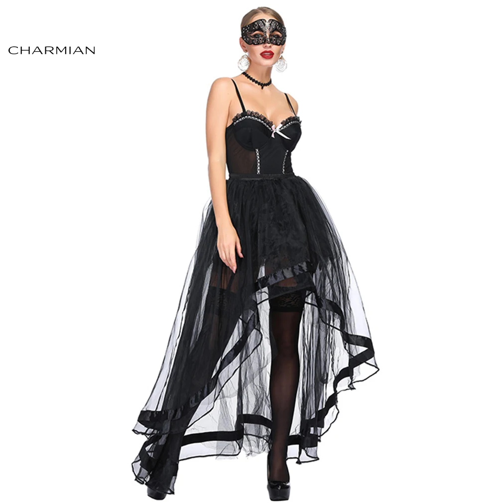 Charmian женский сексуальный черный из прозрачной ткани сетчатый цветочный