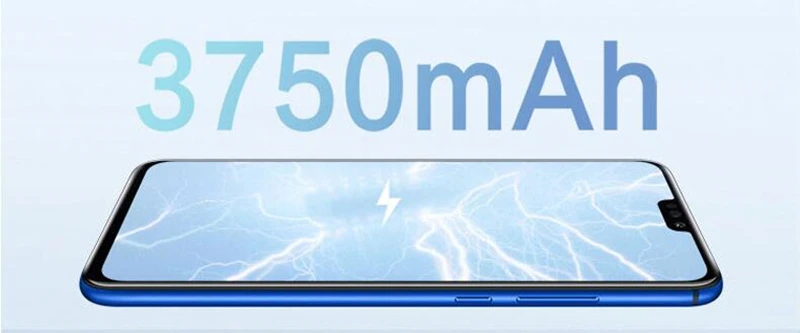 Глобальная версия Honor 8X JSN-L22 мобильного телефона 6,5 дюймов Экран 3750 мА/ч, Батарея Android 8,1 Octa Core 1,5 GHz двойной черный 20,0+ 2,0 Мп