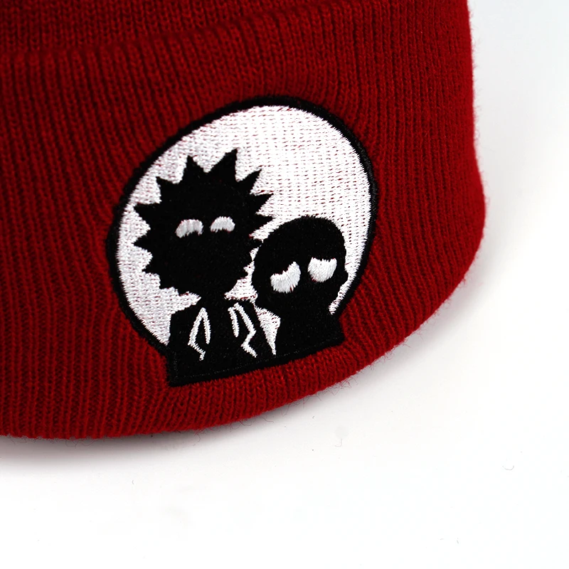 Rick Beanies Rick and шапка Морти эластичные брендовые теплые зимние унисекс вязанные шапочки Skullies US Animation Лыжная шапка