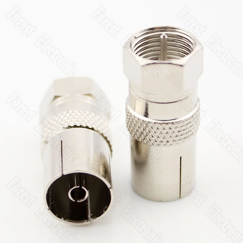 F головка штекера к гнезду Разъем RF кабель ТВ приставка разъем адаптер резьба|head