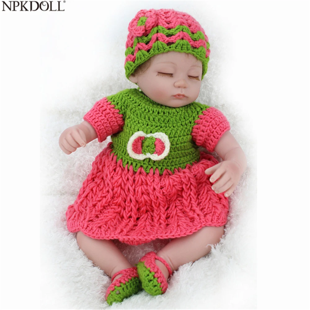 NPKDOLL 16 дюймов 45 см Кукла Реборн Детская виниловая кукла боди игрушки для девочек и