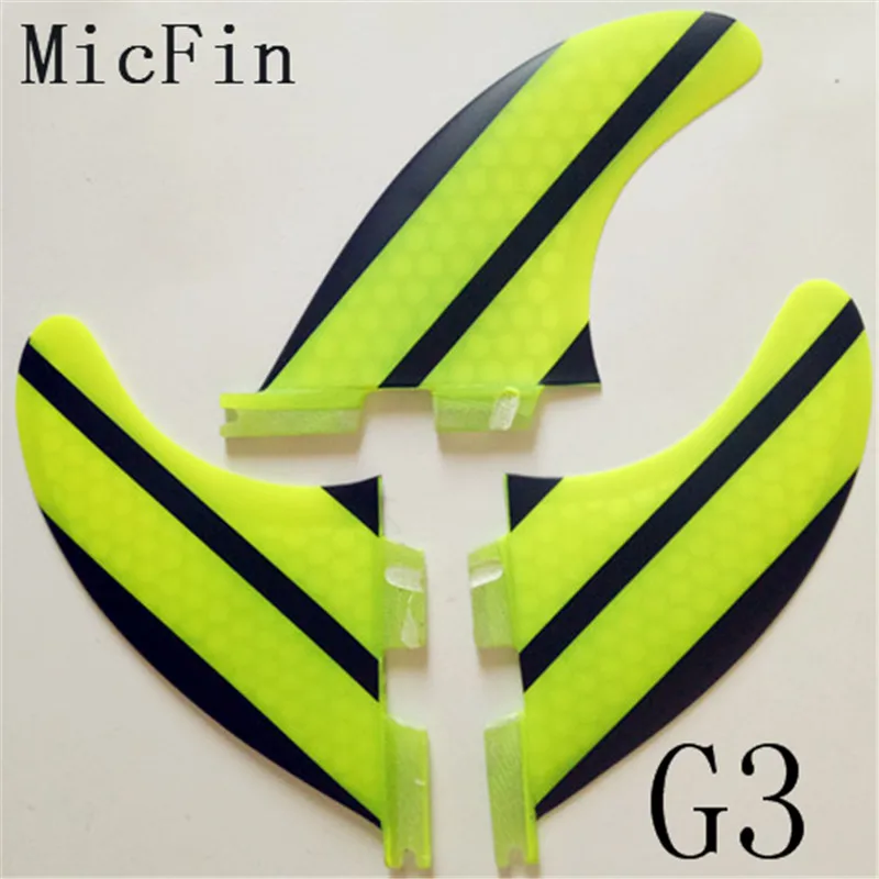 Micfin quillas surf вафельная fcs плавники стекловолокна досок для серфинга плавники три ребра размер M-G5