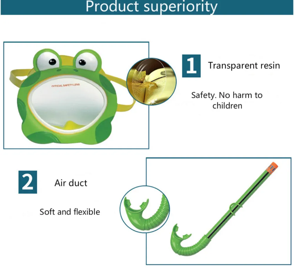 Детская незапотевающая Складная маска для подводного плавания DMAR Frog|Маски