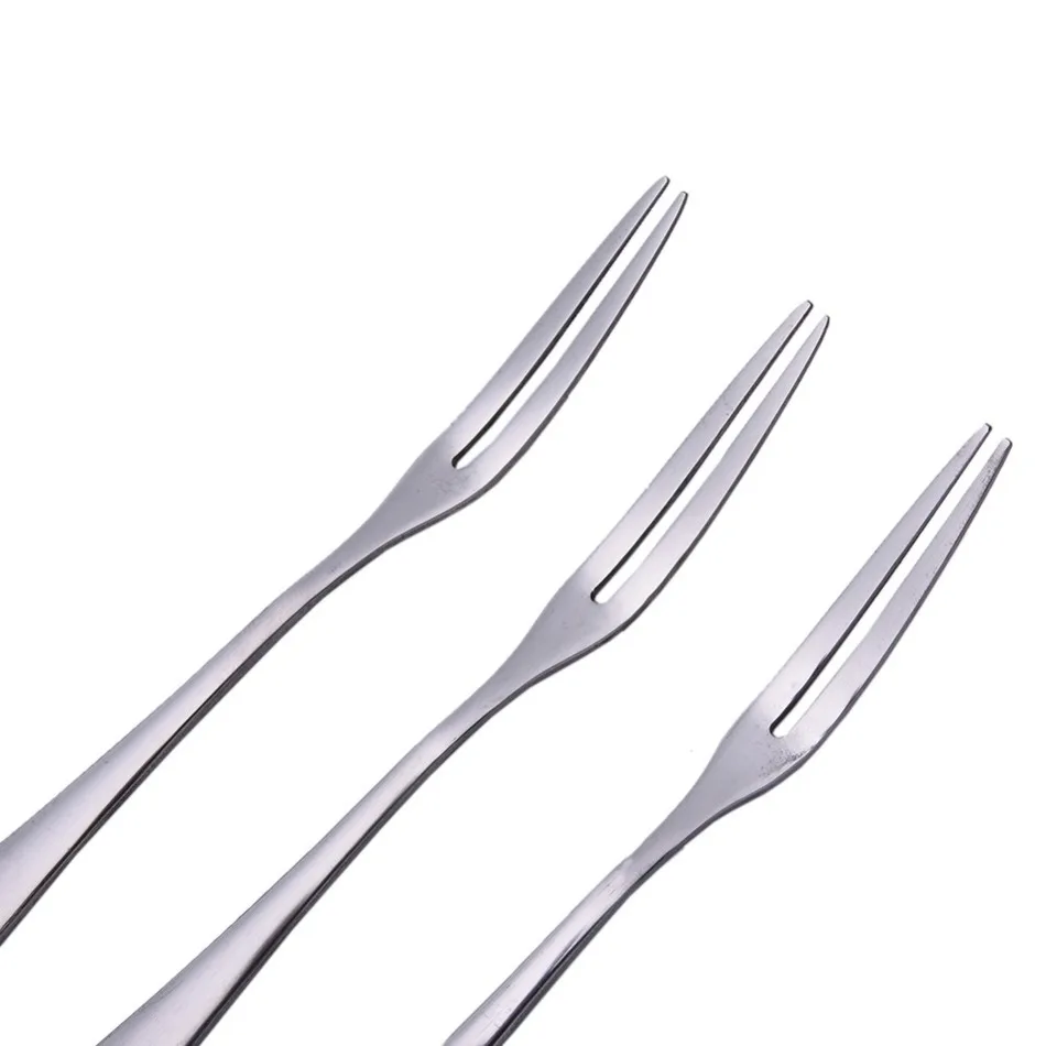 3 шт./компл. нержавеющая сталь вилка для фруктов столовые приборы Десертные Вилки