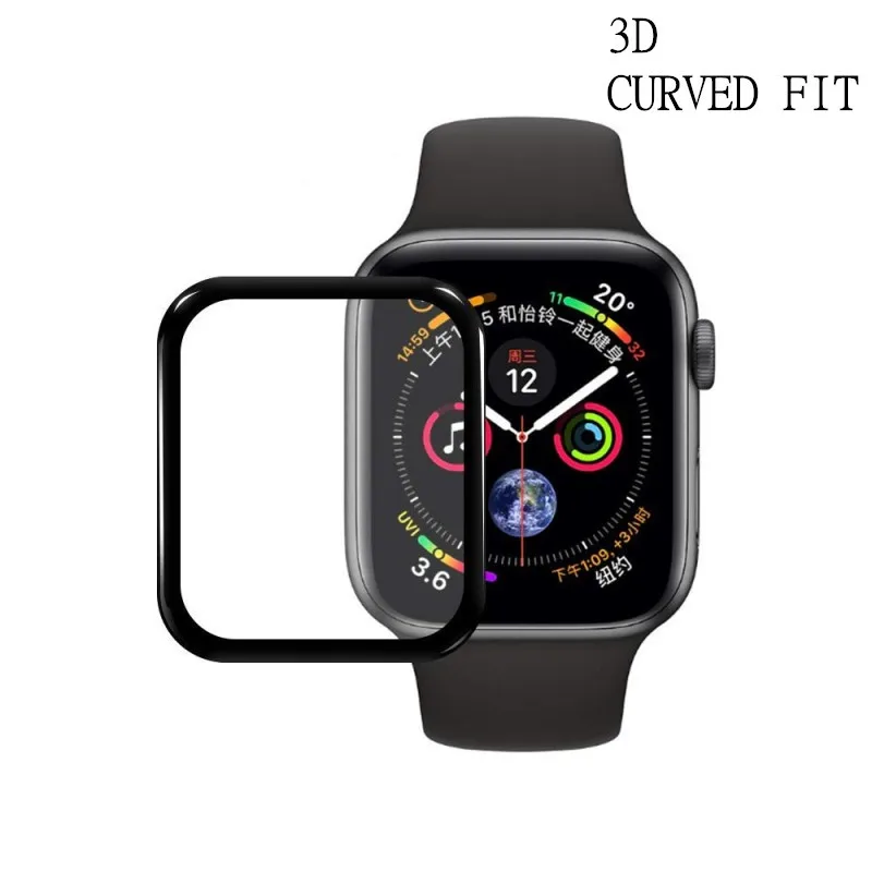 Полное покрытие 3D пленка из закаленного стекла для Apple Watch 3 2 1 4 38 мм 42 40 44 iPhone Band