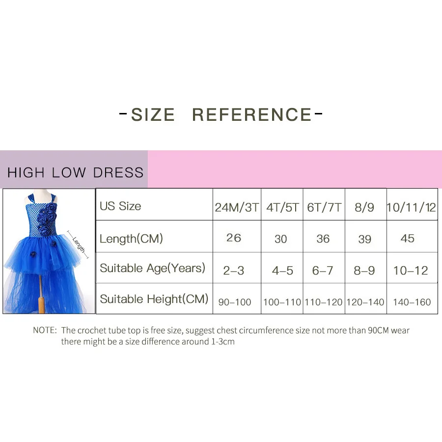 Kids Blue Flower Long Tail Tutu Dress 2018 new Baby Girl Floral Elegant Costume Princess Wedding Ball Gown Birthday TUTU | Детская