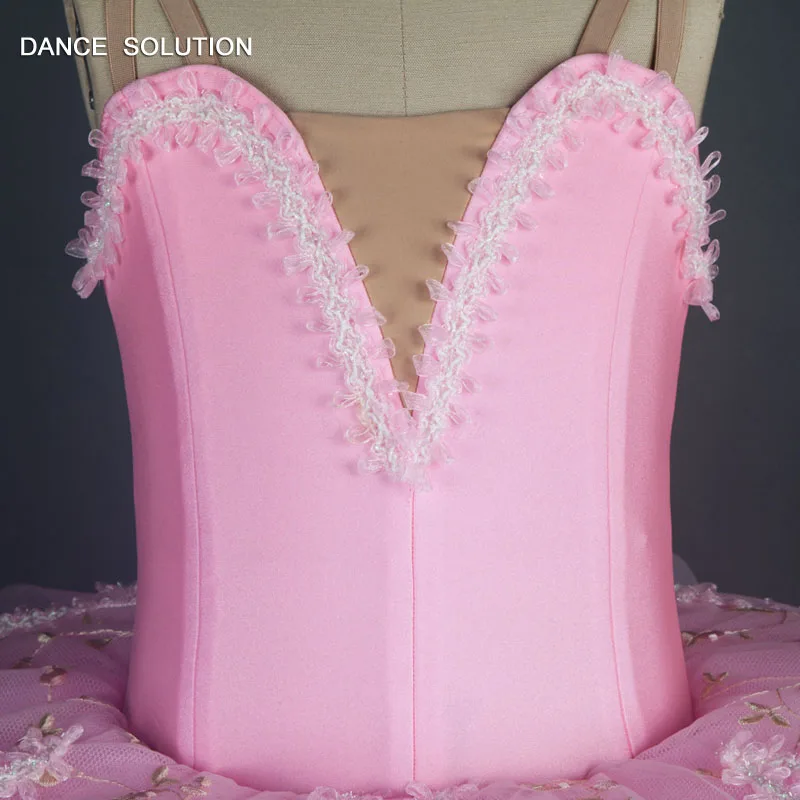BLL006 Pink Spandex Bodice Ballet Tutu Pancake Dance Costumes Stage Performance Pre-professional Girl &amp Woman Dress | Тематическая