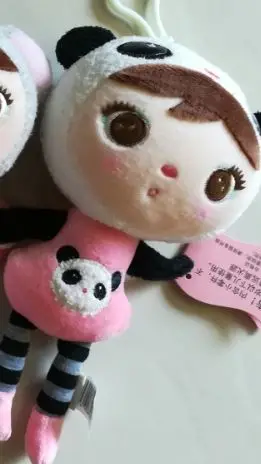 22cm panda С opp сумкой Metoo angela рюкзак подарок высокое качество милые коала кролик плюшевые куклы для детей панда бабочка пчела пупи олень - Цвет: 22cm panda
