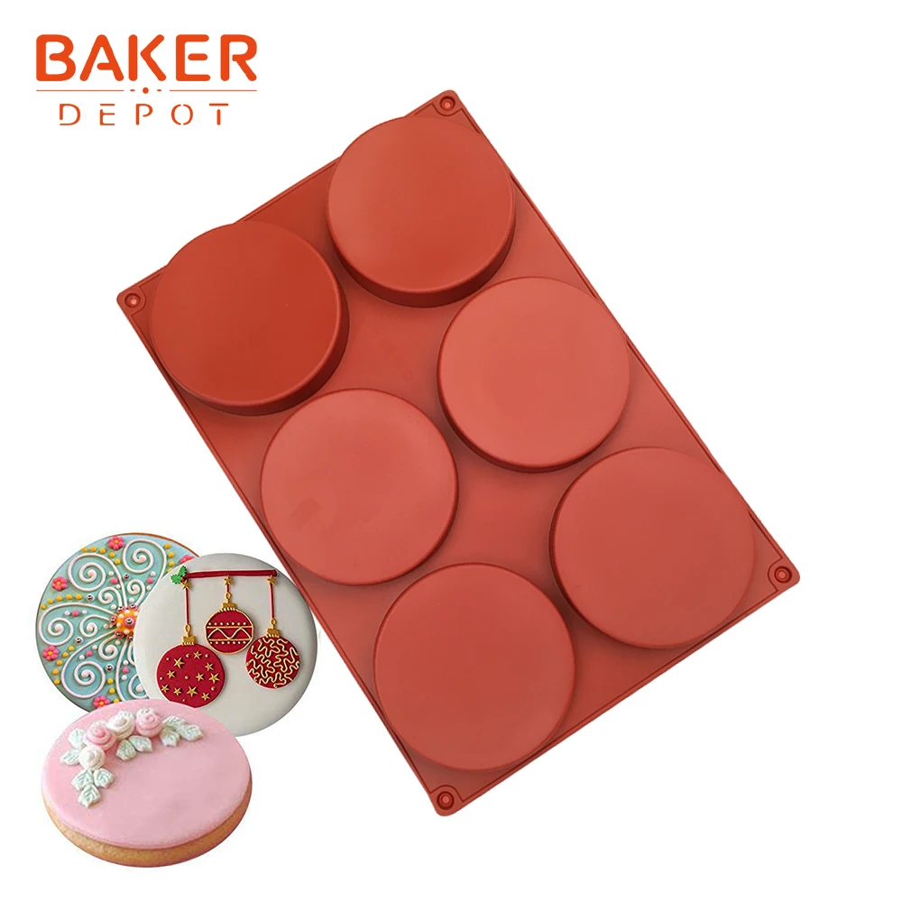 BAKER DEPOT силиконовая форма для формы для изготовления мыла, шоколада, круглая форма для выпечки торта, Форма мыла ручной работы для пудинга и желе, форма для выпечки кондитерских изделий - Цвет: CDY-104