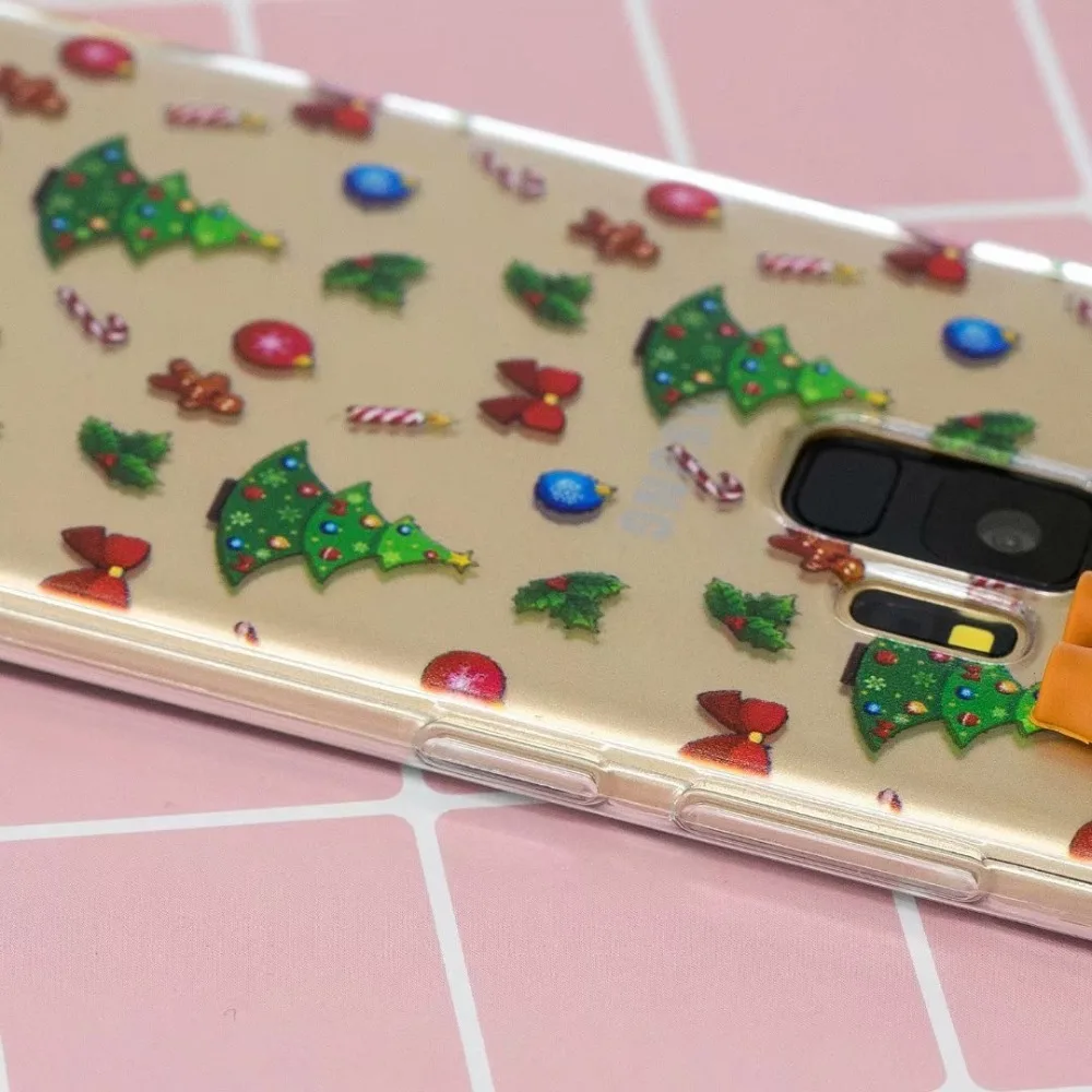 Cute Toys Case For iphone X XR XS Max Back Merry Christmas Cartoon 8 7 Plus 6 6S 5 5S SE Silicone soft Cove |