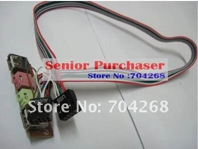 Настольный компьютер хост Чехол передняя панель ввода/вывода USB 2 0 Аудио микрофон