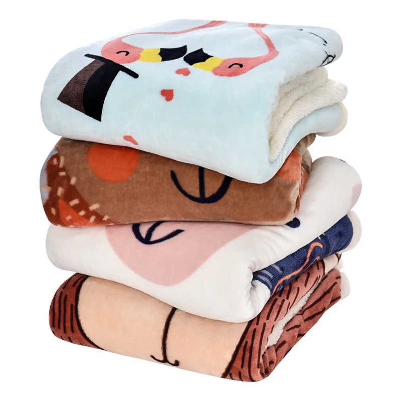 Beroyal New 2019 Kids Blanket - 1PC Fleece Super Soft Cartoon Throw Children Bedding Set Baby Swaddle 100x140cm | Дом и сад