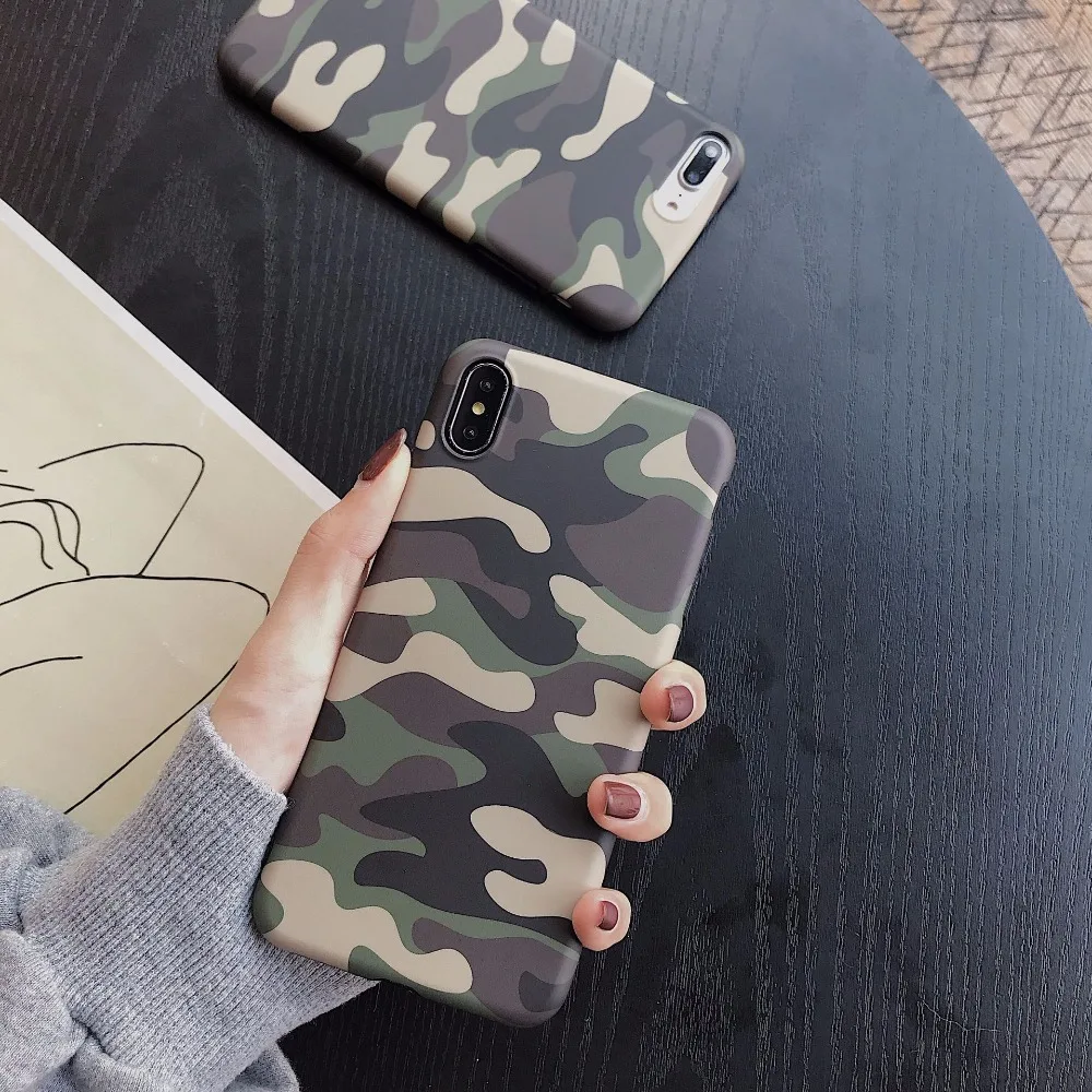 Персональный камуфляжный чехол для телефона iphone 11 Pro Max XS MAX XR 7 8 6S 6 Plus мягкий из