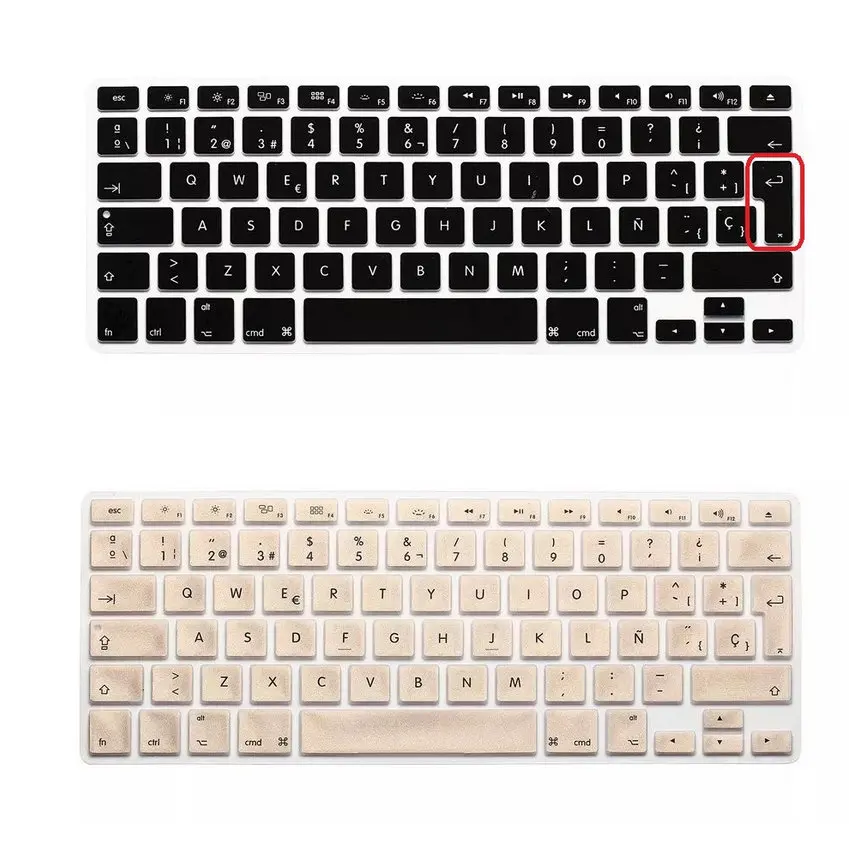 5 шт. силиконовые чехлы для клавиатуры Macbook Air Pro Retina 13 15|spanish keyboard cover|keyboard coverfor macbook |
