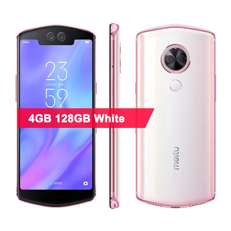 Meitu T9 мобильного телефона 4/6 ГБ Оперативная память 64/128 ГБ Встроенная память Snapdragon 660 Octa Core Android 8,1 Двойная Передняя/задний Камера смартфон - Цвет: 4G 128G White