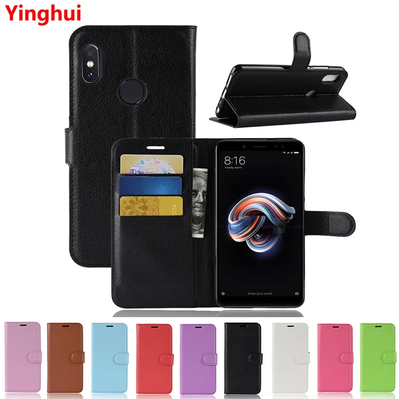 Redmi Note 5 Pro высококачественный чехол книжка с откидной крышкой кожаный для Xiaomi