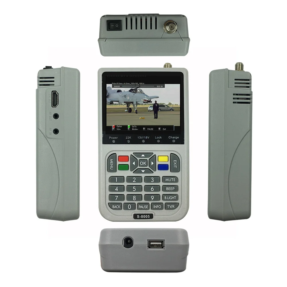 DVB S2 Цифровой спутниковый эхолот HD SKYSAT S 8005 с 3 5 дюймовым экраном анализатор