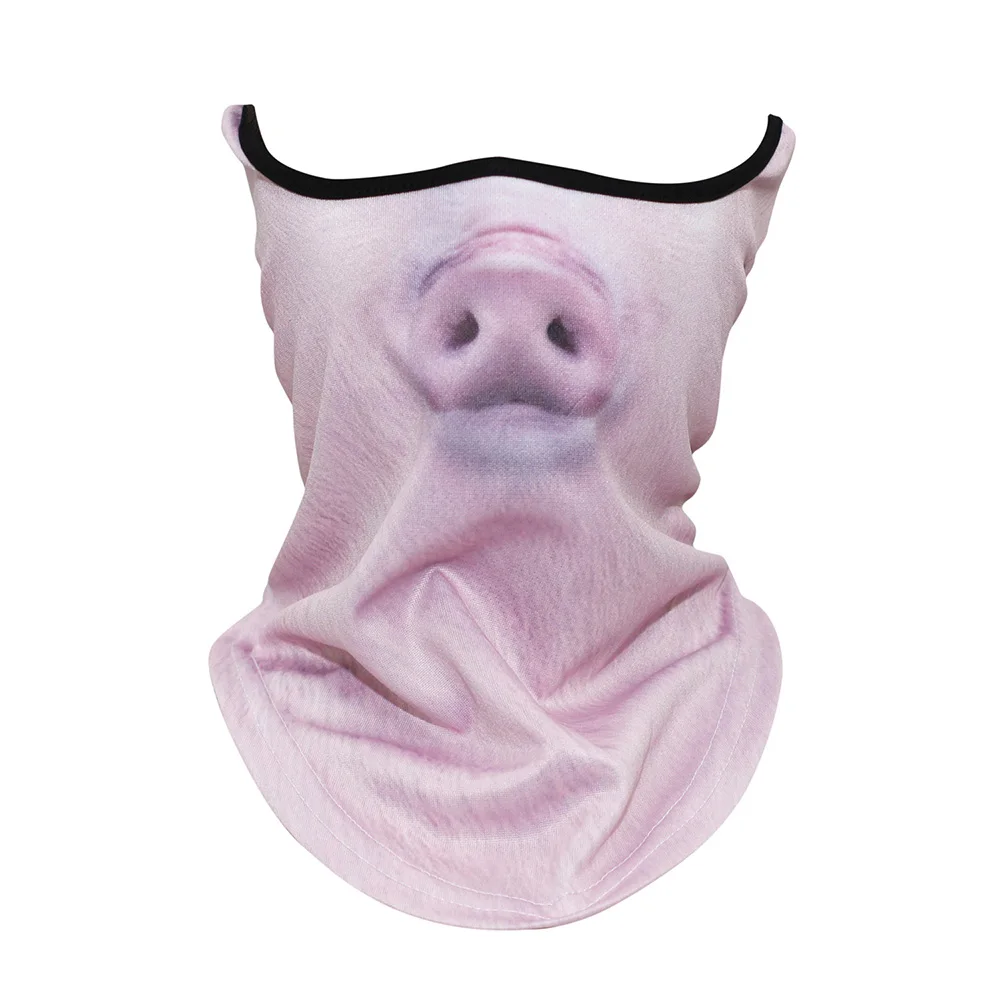 Pig 3D Животные шеи гетры дышащий ветрозащитный мотоцикл Балаклава Половина маска для лица лыж Хэллоуин сноуборд Велоспорт лиса короткошерстная кошка - Цвет: Pig
